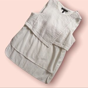 BCBG White Asymetrical Tank